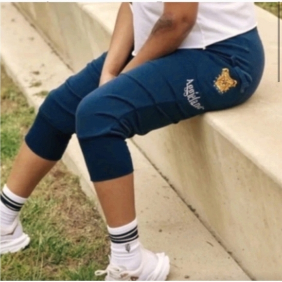 FP Movement by Free People Pants - FP Movement X Summer Class On Chill Scrunch Joggers Aggieland Sz XS Navy NWOT